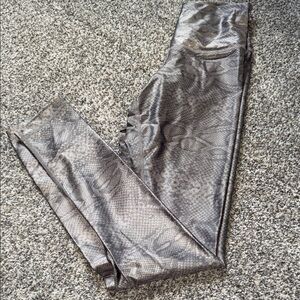DYI Metallic Snake Print Leggings